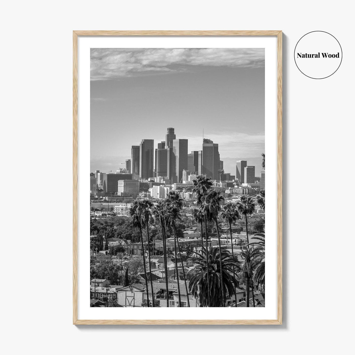 Los Angeles Skyline Black and White Fine Art Photo Print, Downtown, California Poster