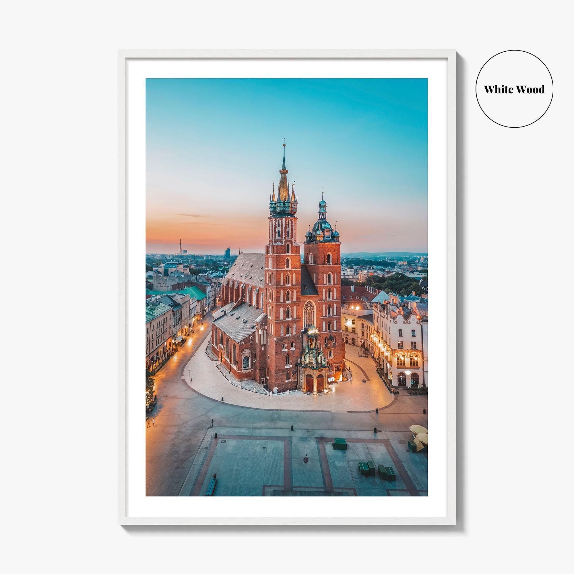 Krakow Fine Art Photo Print, Poland Photo Poster, St Mary's Basilica, Bazylika Mariacka