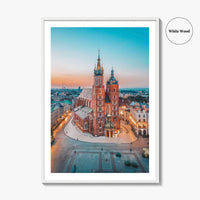 Krakow Fine Art Photo Print, Poland Photo Poster, St Mary's Basilica, Bazylika Mariacka