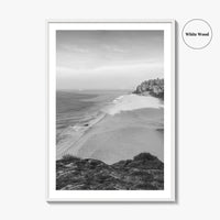 Kerala Black and White Fine Art Photo Print, Kovalam Beach, India Poster