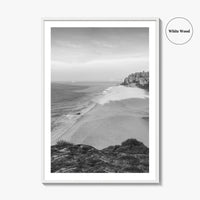 Kerala Black and White Fine Art Photo Print, Kovalam Beach, India Poster