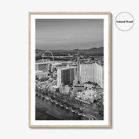 Las Vegas Skyline Black and White Fine Art Photo Print, Strip Nevada Poster