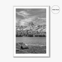 Mammoth Lakes Black and White Fine Art Photo Print, Lake George, Crystal Crag, California