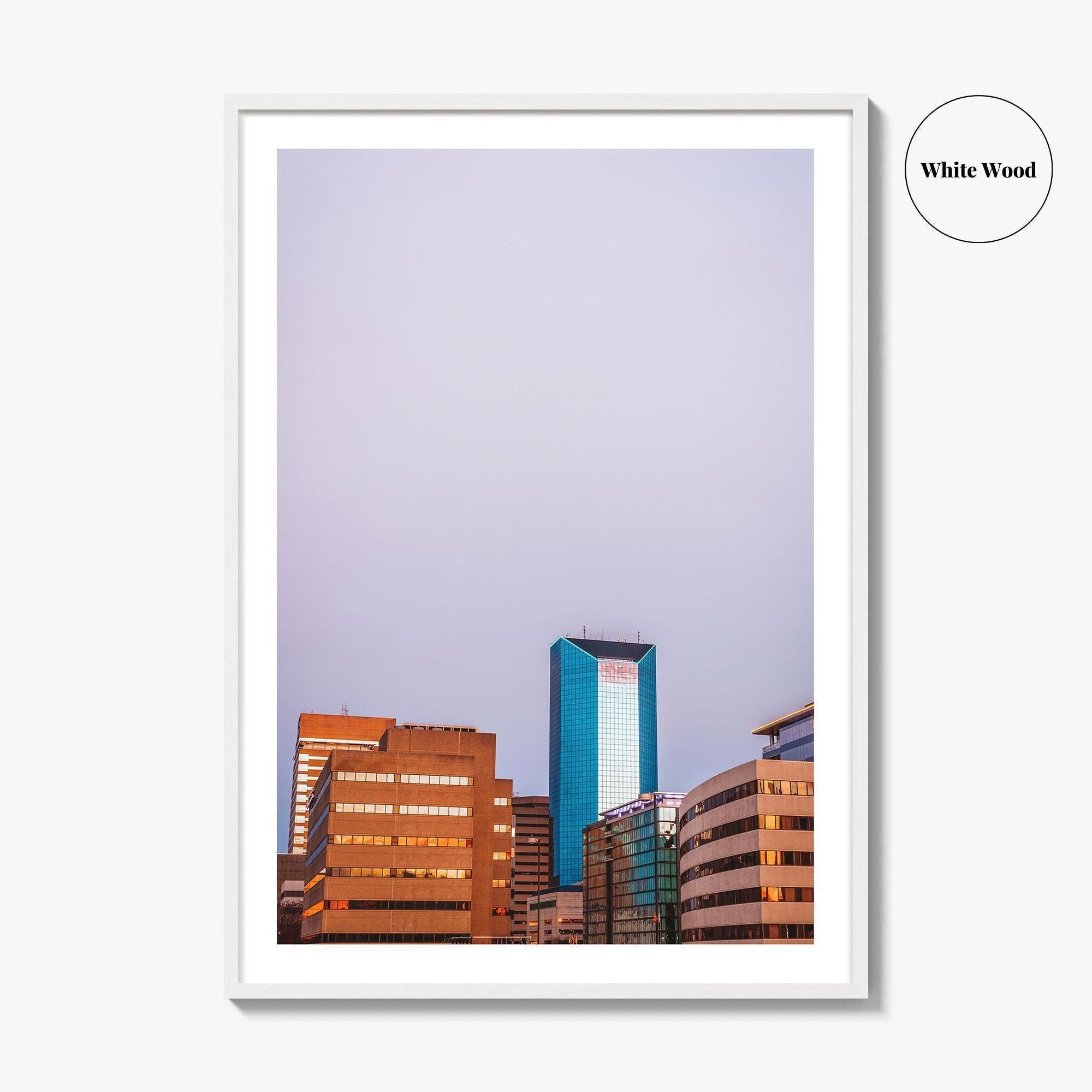 Lexington Kentucky Violet Skyline Fine Art Photo Print, Downtown Wall Decor Poster, USA