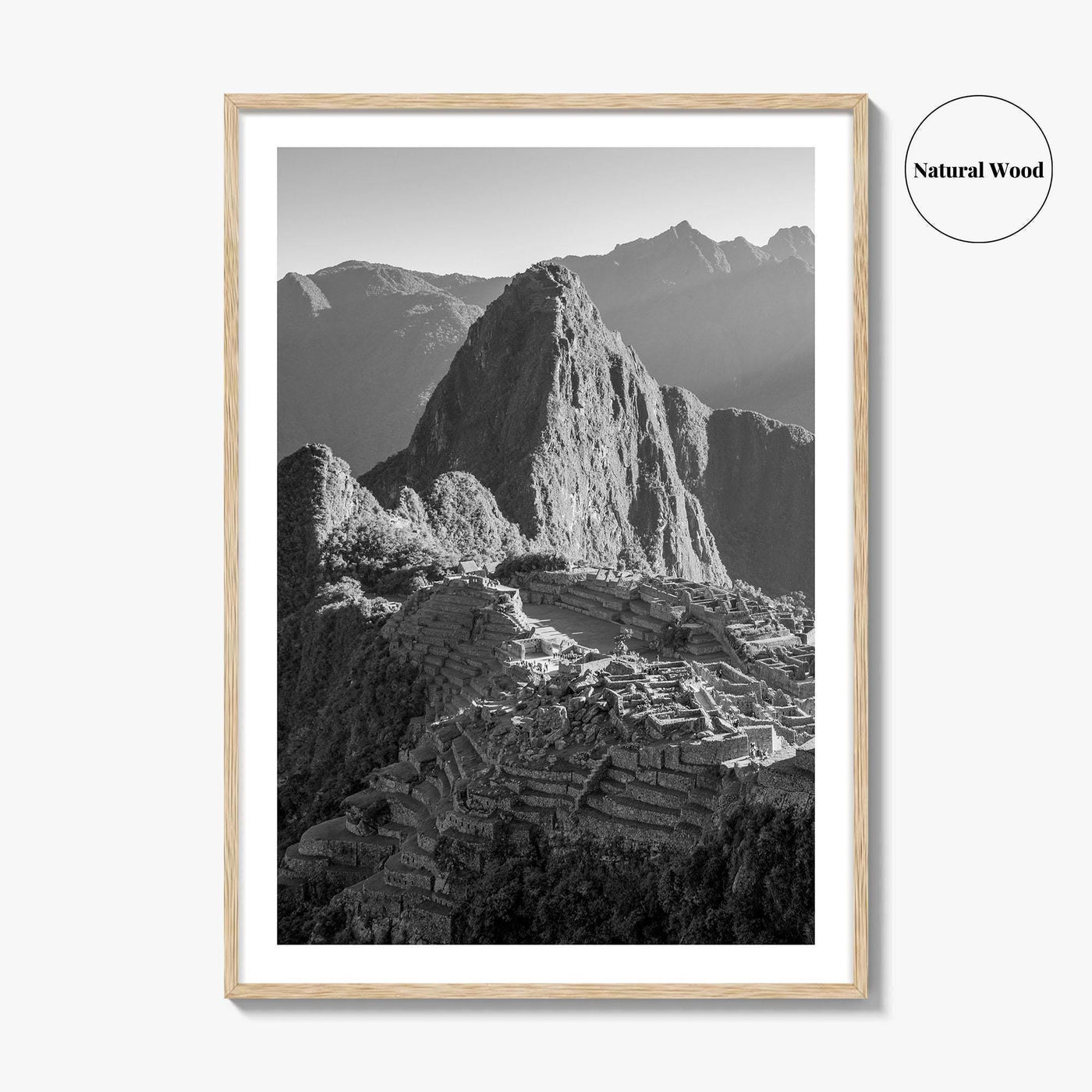Machu Picchu Black and White Fine Art Photo Print, Cusco, Peru Wall Decor, Inca