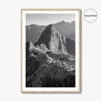Machu Picchu Black and White Fine Art Photo Print, Cusco, Peru Wall Decor, Inca