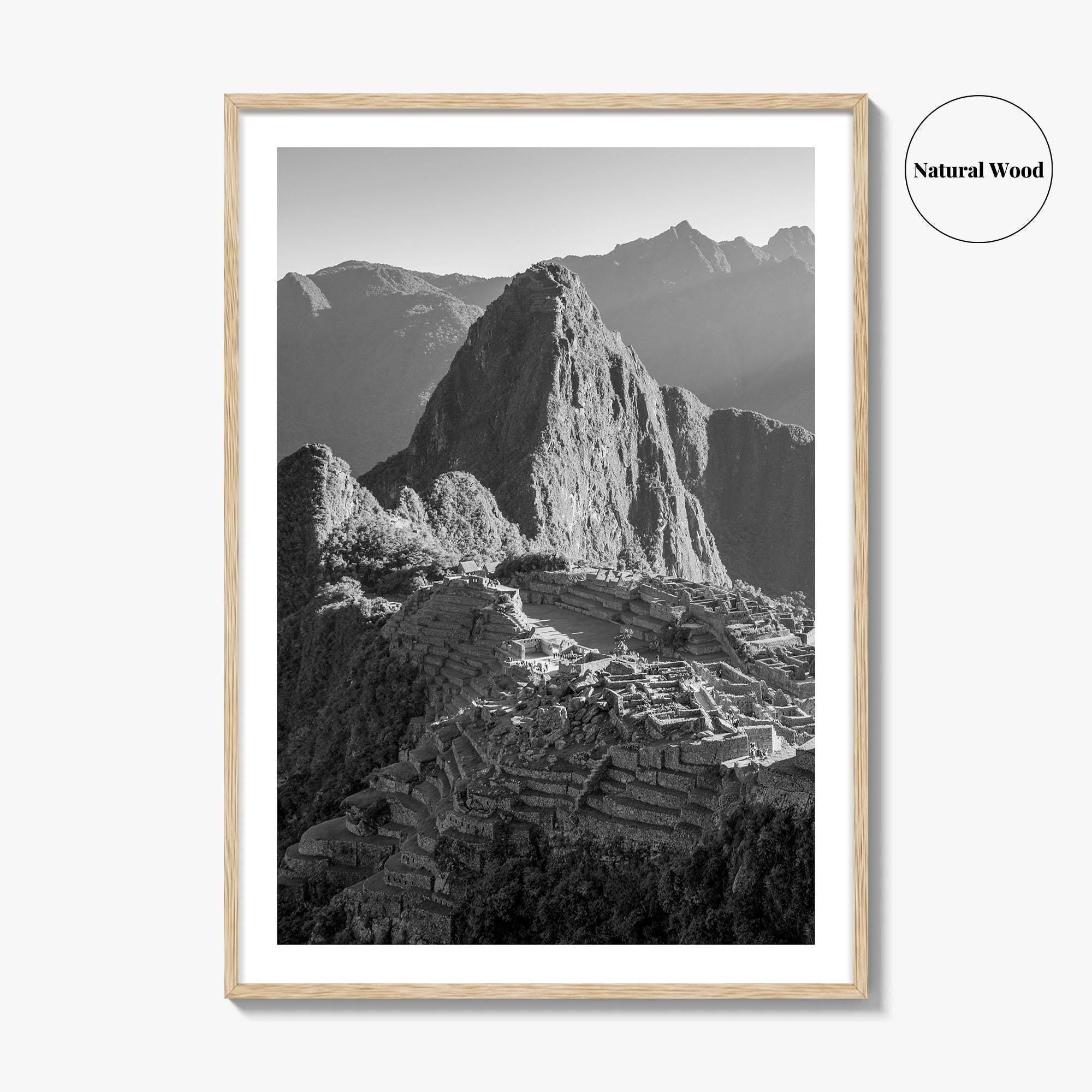 Machu Picchu Black and White Fine Art Photo Print, Cusco, Peru Wall Decor, Inca
