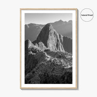Machu Picchu Black and White Fine Art Photo Print, Cusco, Peru Wall Decor, Inca