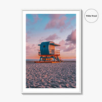 Miami Fine Art Photo Print, South Beach Florida, Wall Decor, Lifeguard Tower