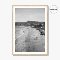 Malibu Black and White Fine Art Photo Print, Zuma Beach, Aerial, California, Wall Decor