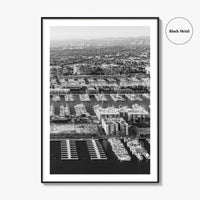 Marina Del Rey Black and White Fine Art Photo Print, Los Angeles California Poster