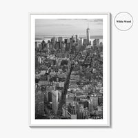 Manhattan Skyline Black and White Fine Art Photo Print, New York City Poster