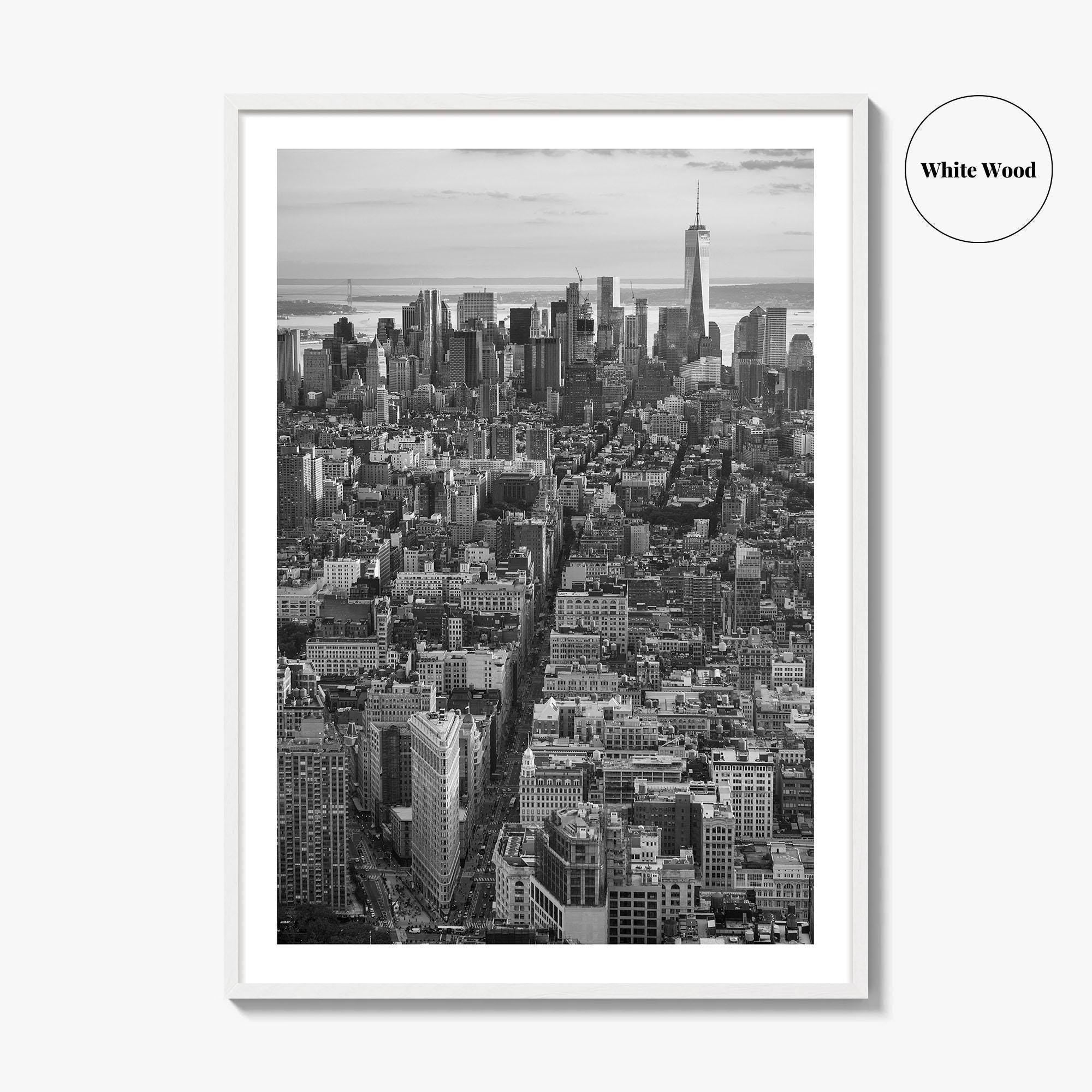 Manhattan Skyline Black and White Fine Art Photo Print, New York City Poster
