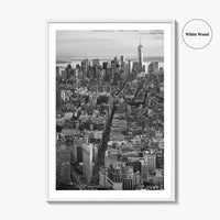 Manhattan Skyline Black and White Fine Art Photo Print, New York City Poster