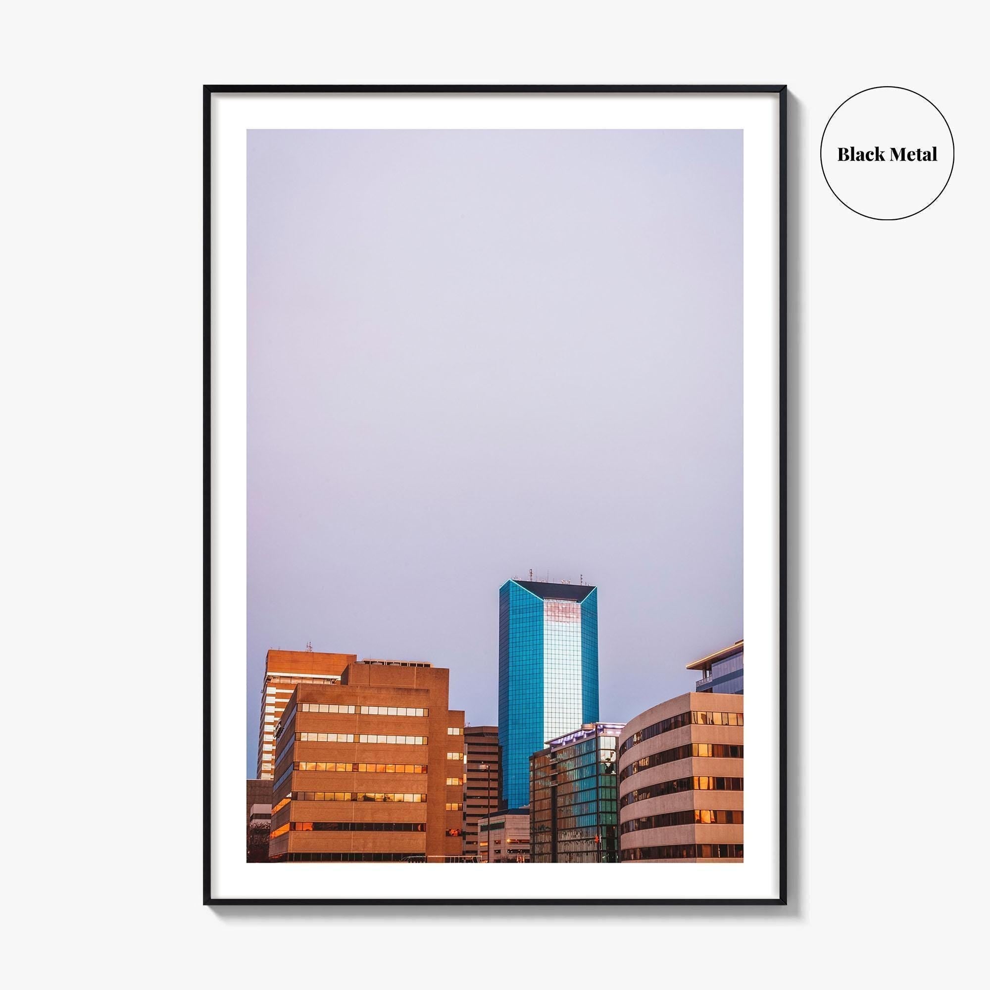 Lexington Kentucky Violet Skyline Fine Art Photo Print, Downtown Wall Decor Poster, USA