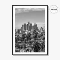 Los Angeles Skyline Black and White Fine Art Photo Print, Downtown, California Poster