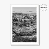 La Jolla Cove Black and White Fine Art Photo Print, San Diego Poster Poster