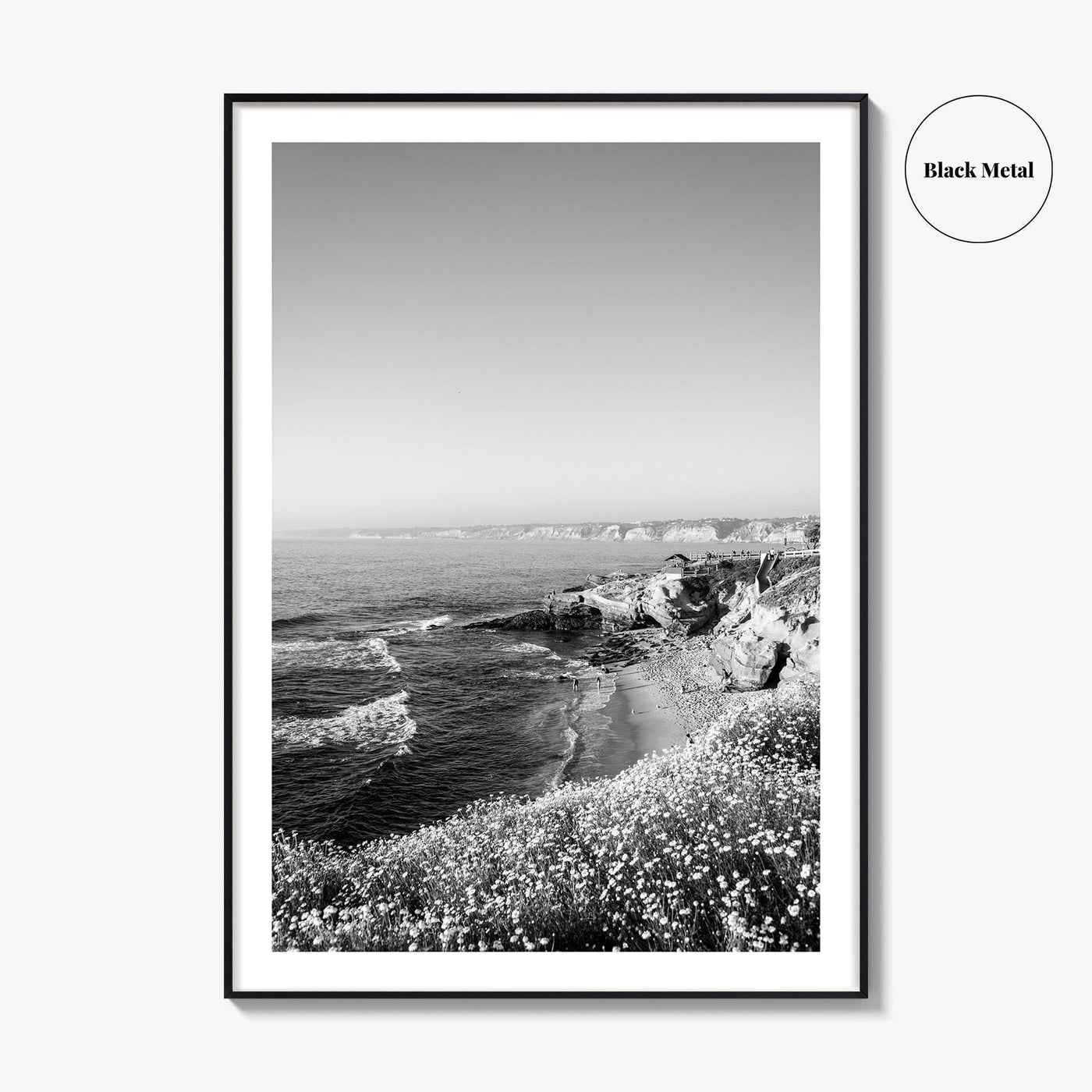 La Jolla Black and White Fine Art Photo Print, San Diego California Poster
