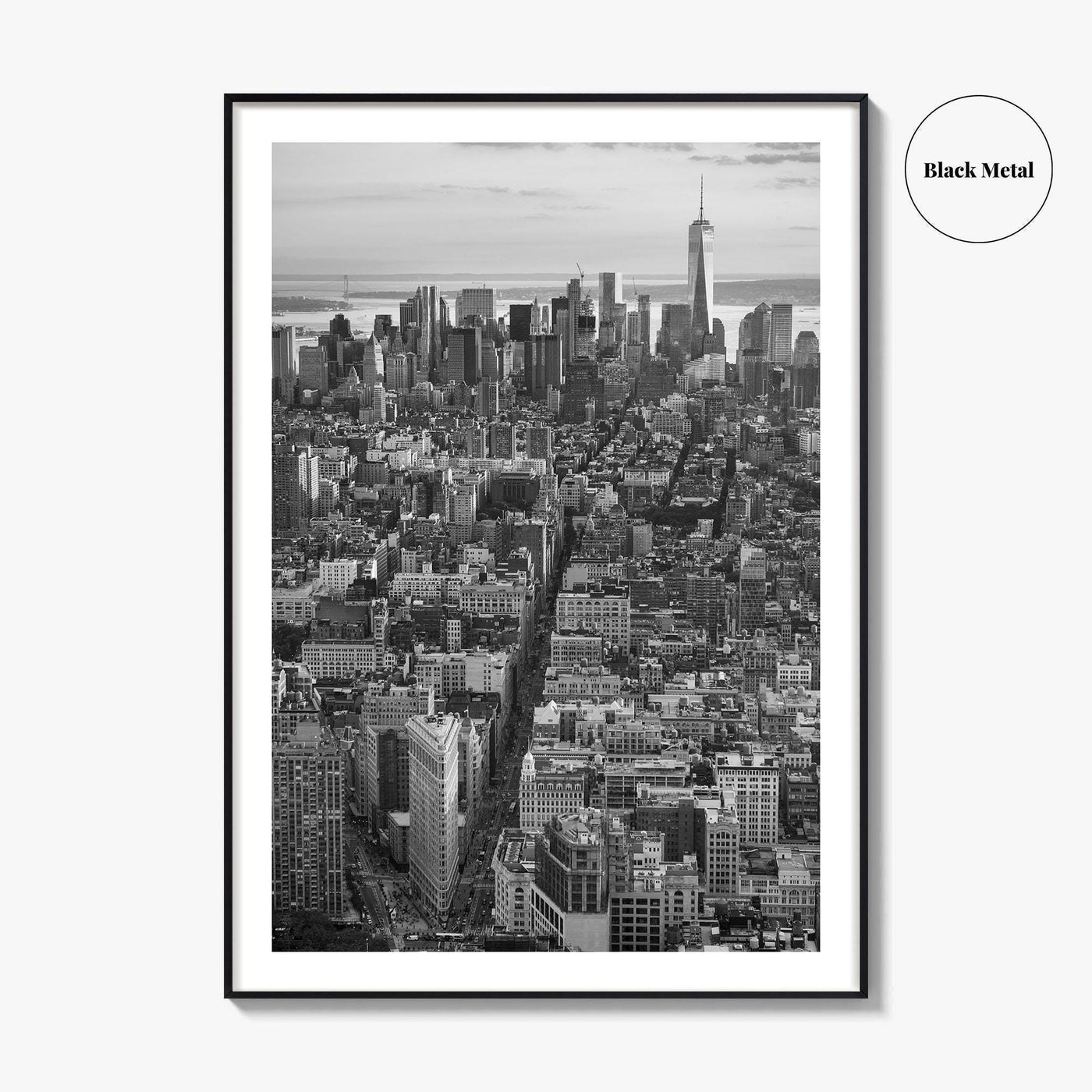 Manhattan Skyline Black and White Fine Art Photo Print, New York City Poster