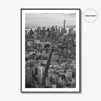 Manhattan Skyline Black and White Fine Art Photo Print, New York City Poster
