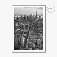 Manhattan Skyline Black and White Fine Art Photo Print, New York City Poster