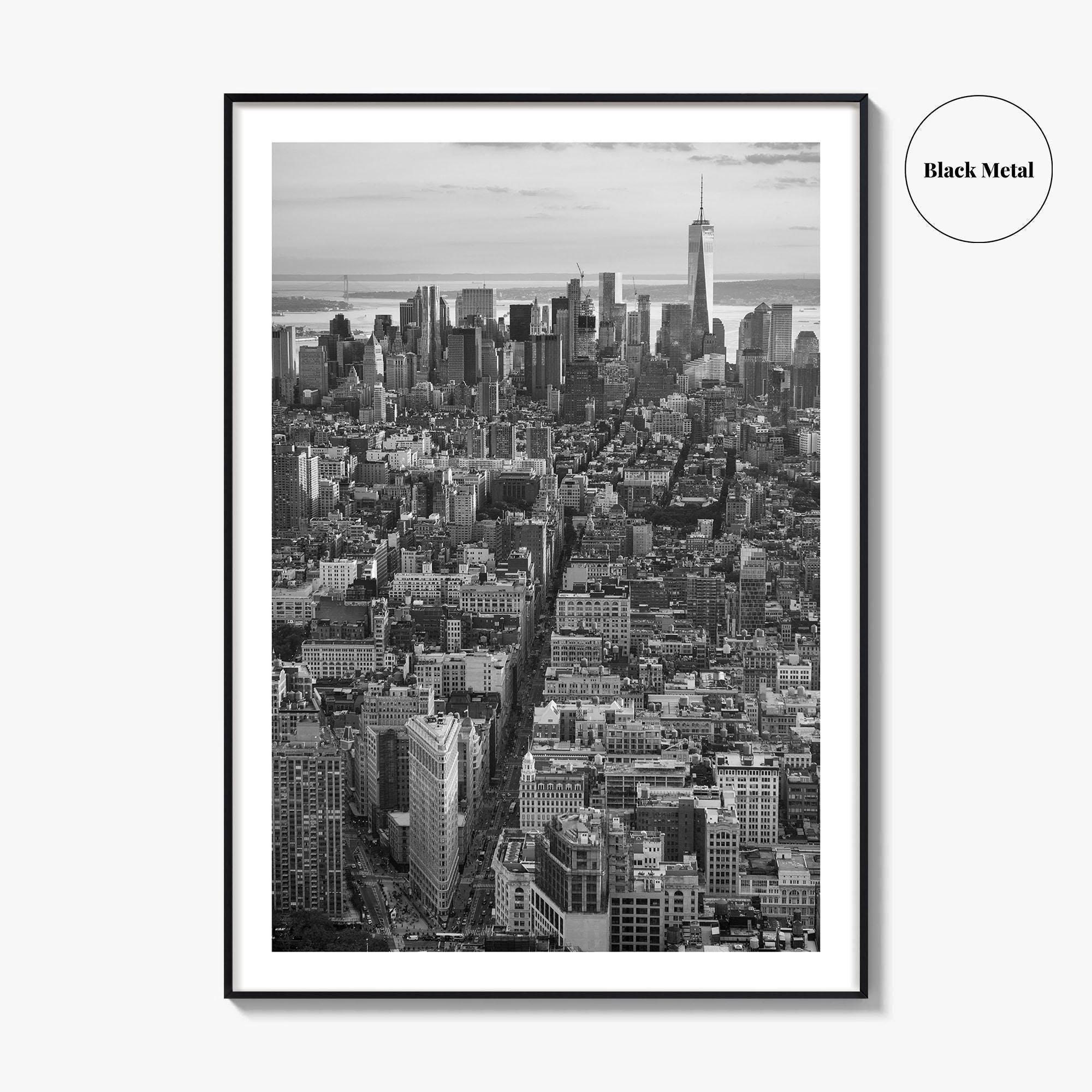 Manhattan Skyline Black and White Fine Art Photo Print, New York City Poster
