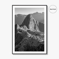 Machu Picchu Black and White Fine Art Photo Print, Cusco, Peru Wall Decor, Inca