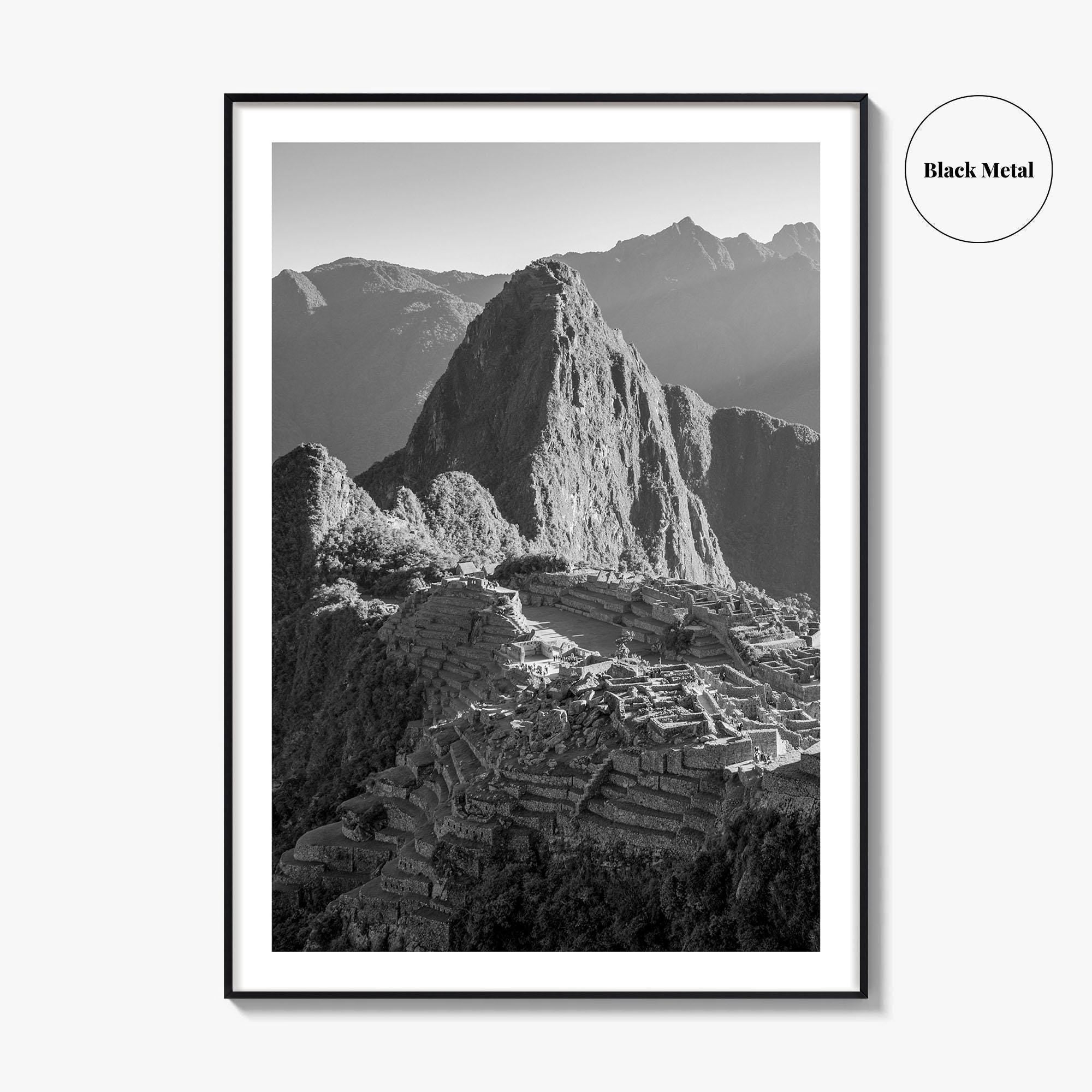 Machu Picchu Black and White Fine Art Photo Print, Cusco, Peru Wall Decor, Inca