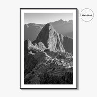 Machu Picchu Black and White Fine Art Photo Print, Cusco, Peru Wall Decor, Inca