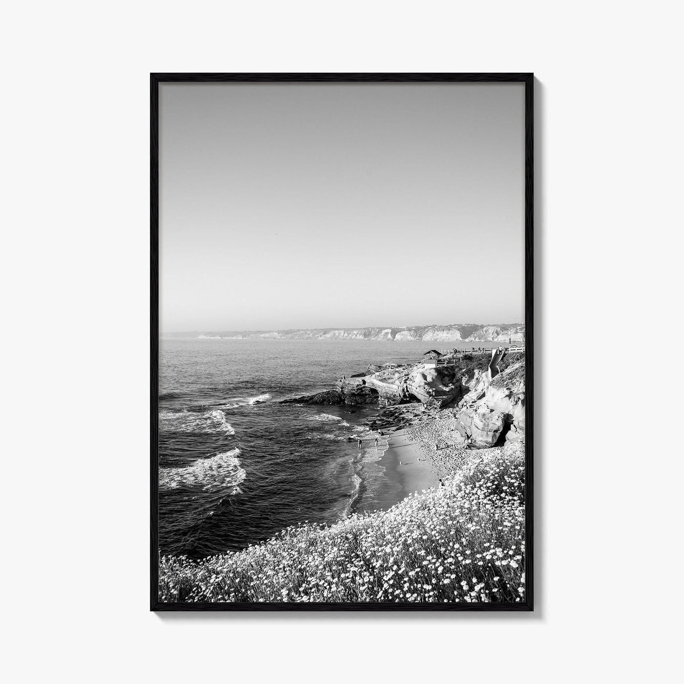 La Jolla Black and White Fine Art Photo Print, San Diego California Poster