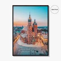 Krakow Fine Art Photo Print, Poland Photo Poster, St Mary's Basilica, Bazylika Mariacka