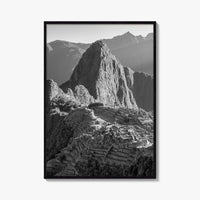 Machu Picchu Black and White Fine Art Photo Print, Cusco, Peru Wall Decor, Inca