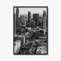 Los Angeles Skyline Black and White Fine Art Photo Print, DTLA, California Poster