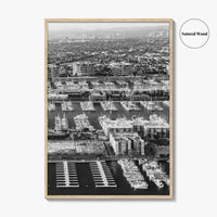 Marina Del Rey Black and White Fine Art Photo Print, Los Angeles California Poster