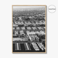 Marina Del Rey Black and White Fine Art Photo Print, Los Angeles California Poster