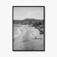 Malibu Black and White Fine Art Photo Print, Zuma Beach, Aerial, California, Wall Decor