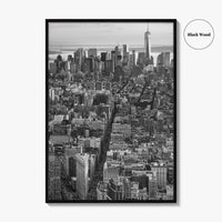 Manhattan Skyline Black and White Fine Art Photo Print, New York City Poster