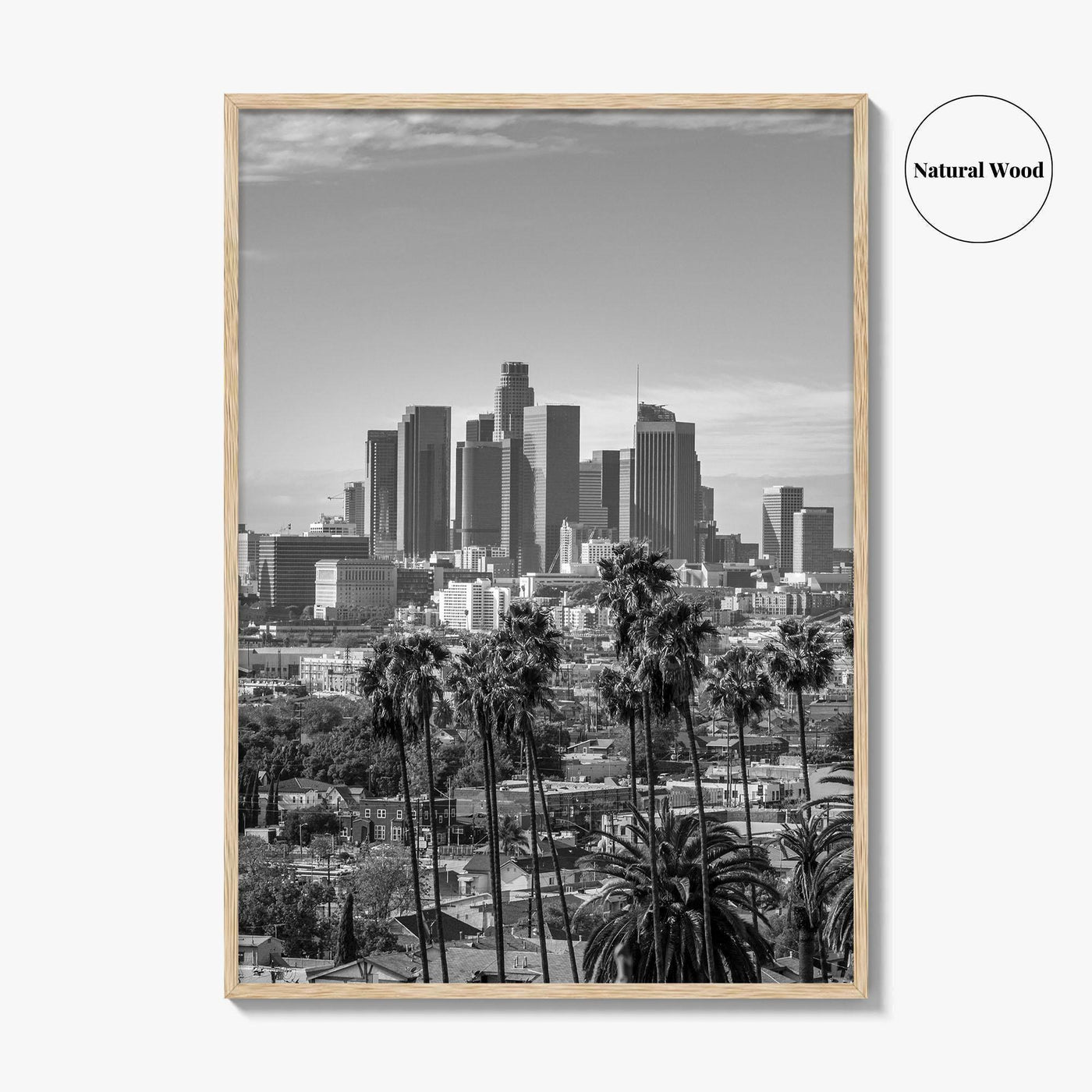 Los Angeles Skyline Black and White Fine Art Photo Print, Downtown, California Poster