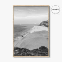Kerala Black and White Fine Art Photo Print, Kovalam Beach, India Poster