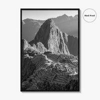 Machu Picchu Black and White Fine Art Photo Print, Cusco, Peru Wall Decor, Inca