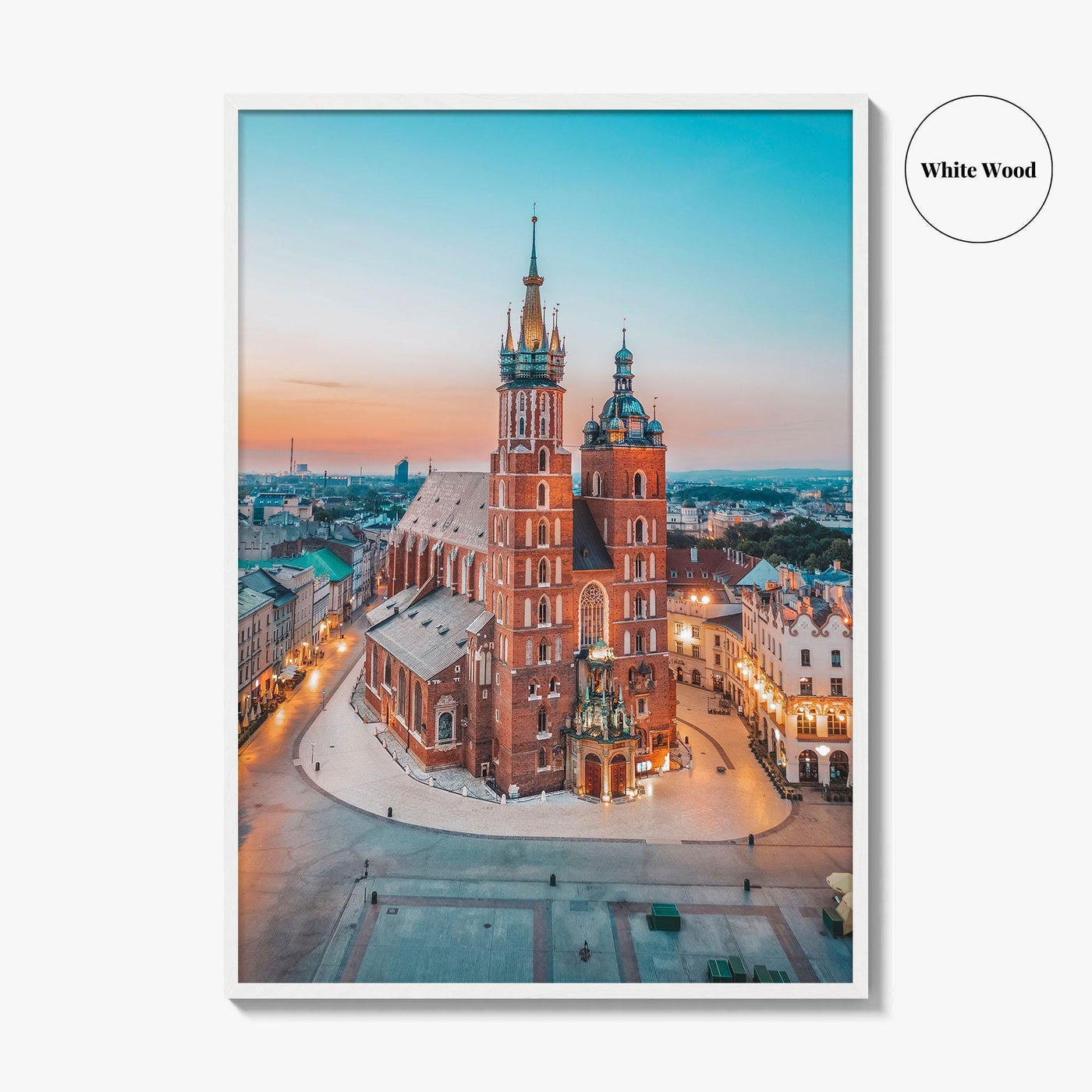Krakow Fine Art Photo Print, Poland Photo Poster, St Mary's Basilica, Bazylika Mariacka