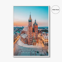 Krakow Fine Art Photo Print, Poland Photo Poster, St Mary's Basilica, Bazylika Mariacka