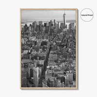 Manhattan Skyline Black and White Fine Art Photo Print, New York City Poster