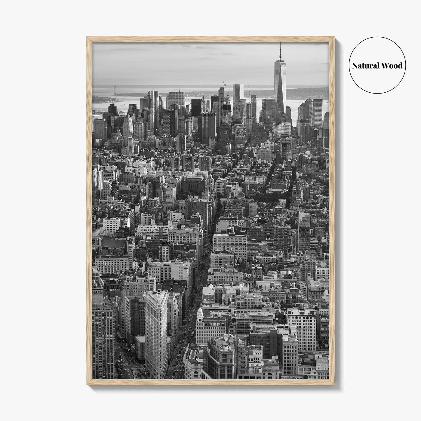 Manhattan Skyline Black and White Fine Art Photo Print, New York City Poster