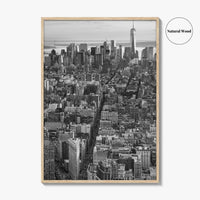 Manhattan Skyline Black and White Fine Art Photo Print, New York City Poster