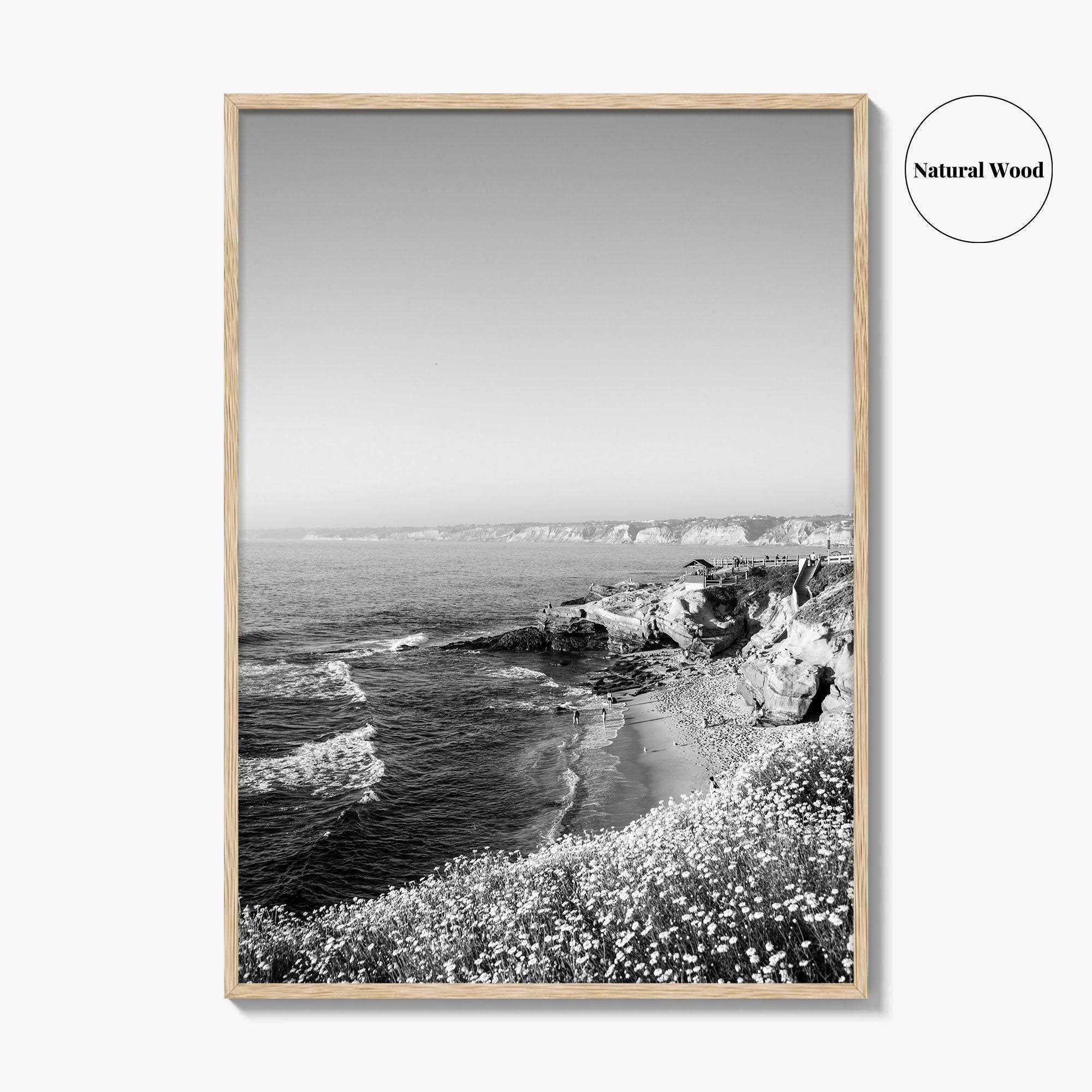 La Jolla Black and White Fine Art Photo Print, San Diego California Poster