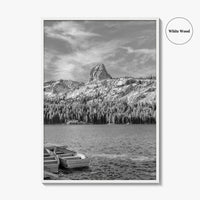 Mammoth Lakes Black and White Fine Art Photo Print, Lake George, Crystal Crag, California