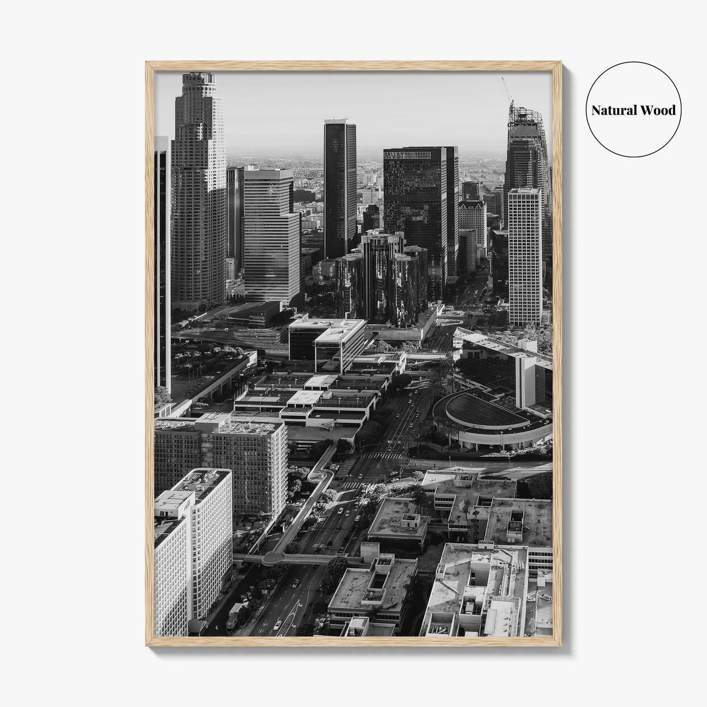 Los Angeles Skyline Black and White Fine Art Photo Print, DTLA, California Poster