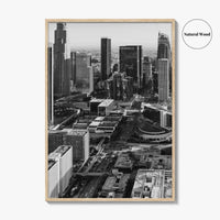 Los Angeles Skyline Black and White Fine Art Photo Print, DTLA, California Poster