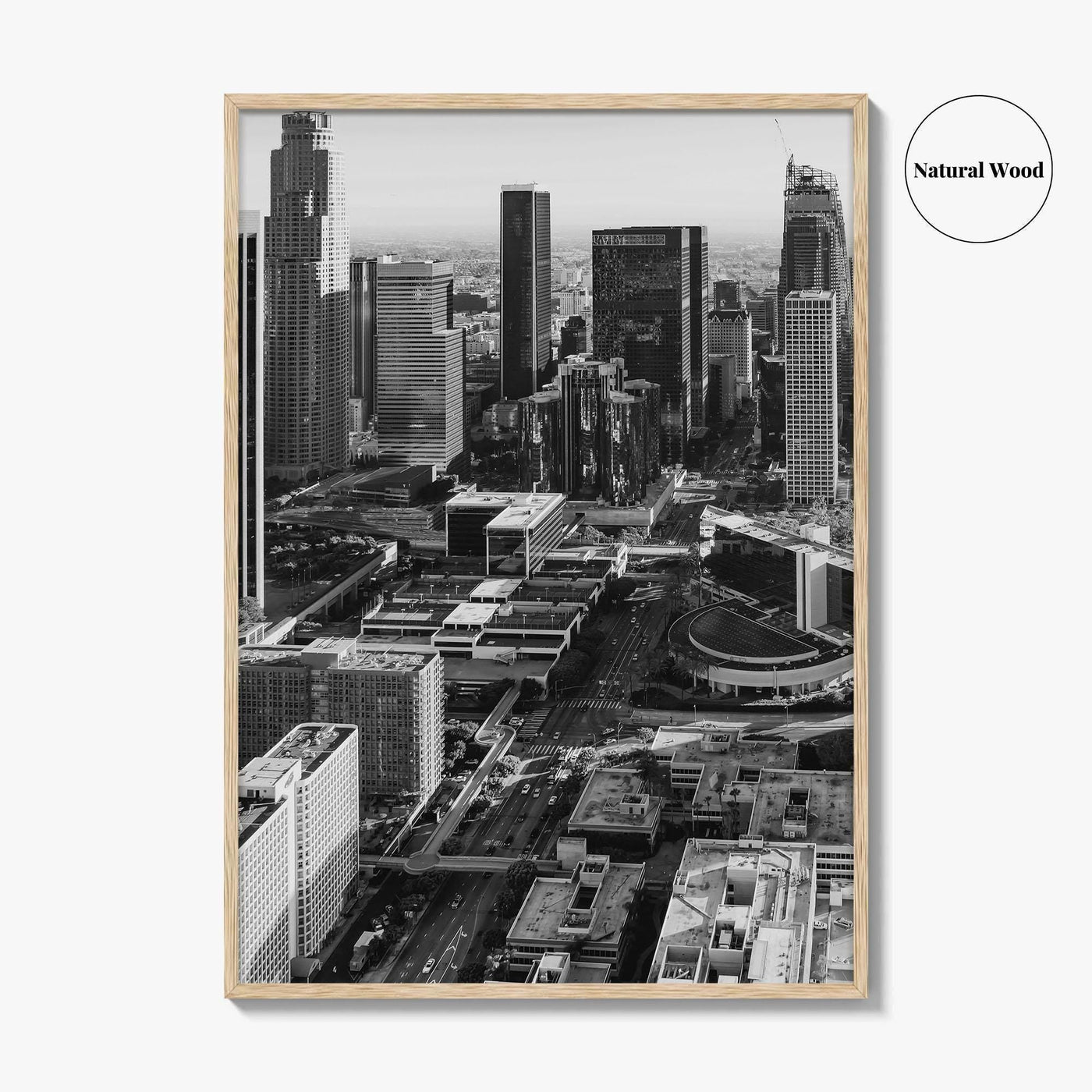 Los Angeles Skyline Black and White Fine Art Photo Print, DTLA, California Poster